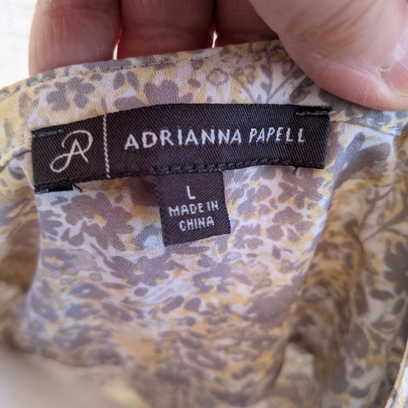 Adrianna Papell top, size Large yellow, white and - Picture 6 of 10